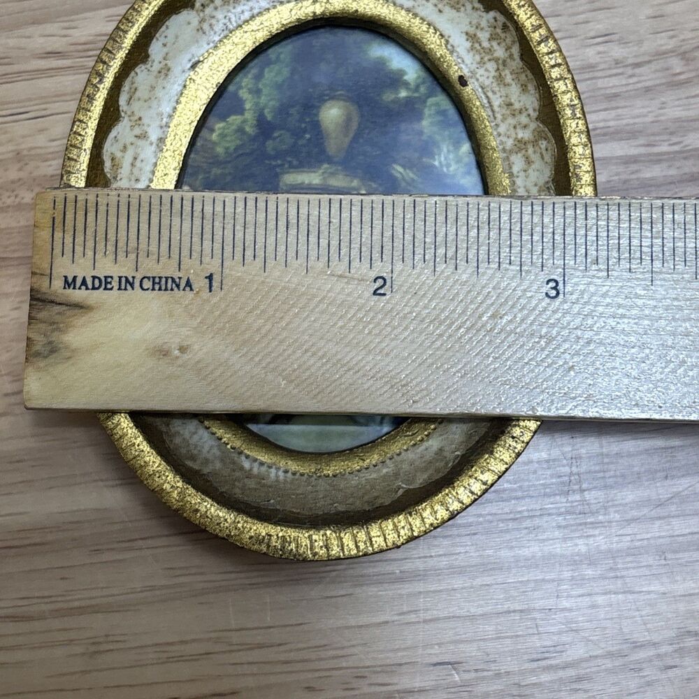 Vintage Made In Italy Formerz Golden Plastic Framed Art Made In Italy Numbered - Picture 6 of 6